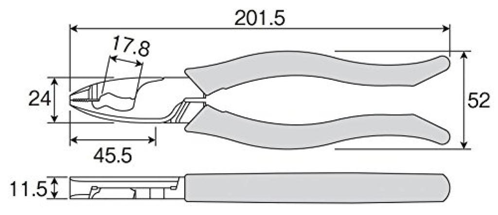 Клещи HOZAN VVF Легко режут x 3 жилы со специальным лезвием для вязальной проволоки VVF2.0 P-59-175