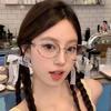 Fashion Style Frame For Women'S Glasses Oval Shape Blue Light Blocking Woman Eyeglasses Korean Style Decorative Glass