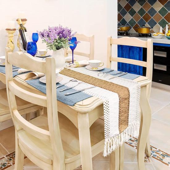 Скатерть с кисточками в стиле бохо, полый дизайн, скатерть для свадебных вечеринок, деревенский декор для фермерского дома