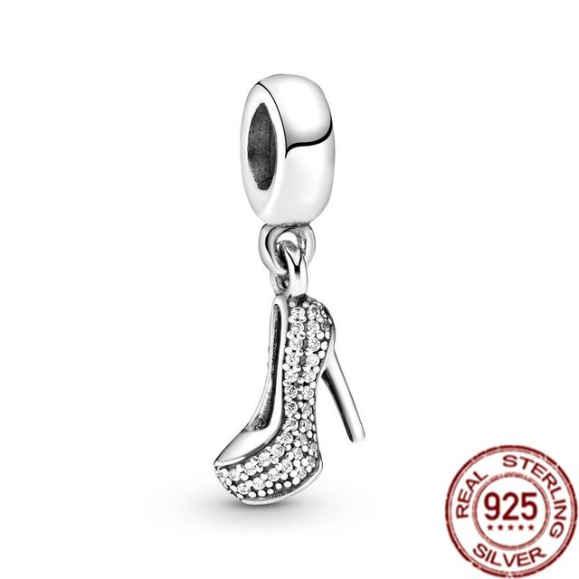 Новые балетки из стерлингового серебра 925 пробы и с подвесками в виде крыльев ангела из бисера, подходят для милого модного браслета, ожерелья, ювелирные изделия для женщин, подарок