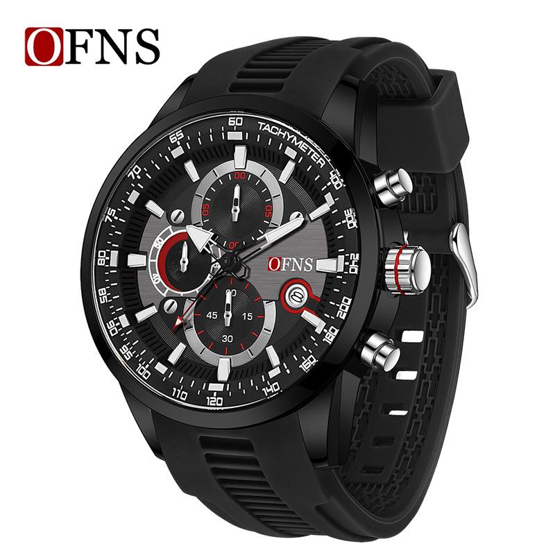 Business Men's Quartz Watch Three Eye Six Needle Chronograph Waterproof Night Light Calendar Men's Quartz Watch