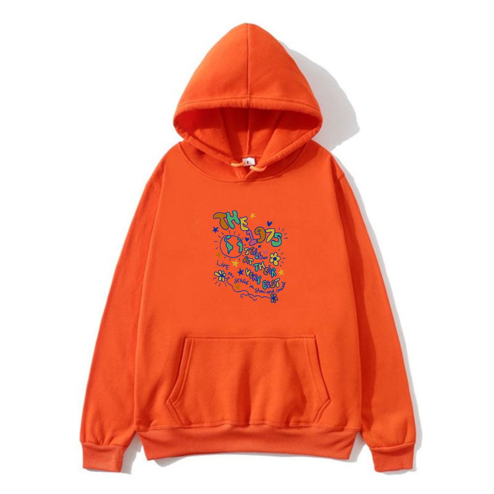 Худи The 1975 на зиму с капюшоном и карманом, свитшот, модная одежда с принтом в стиле гранж Funko Pop, судадерас