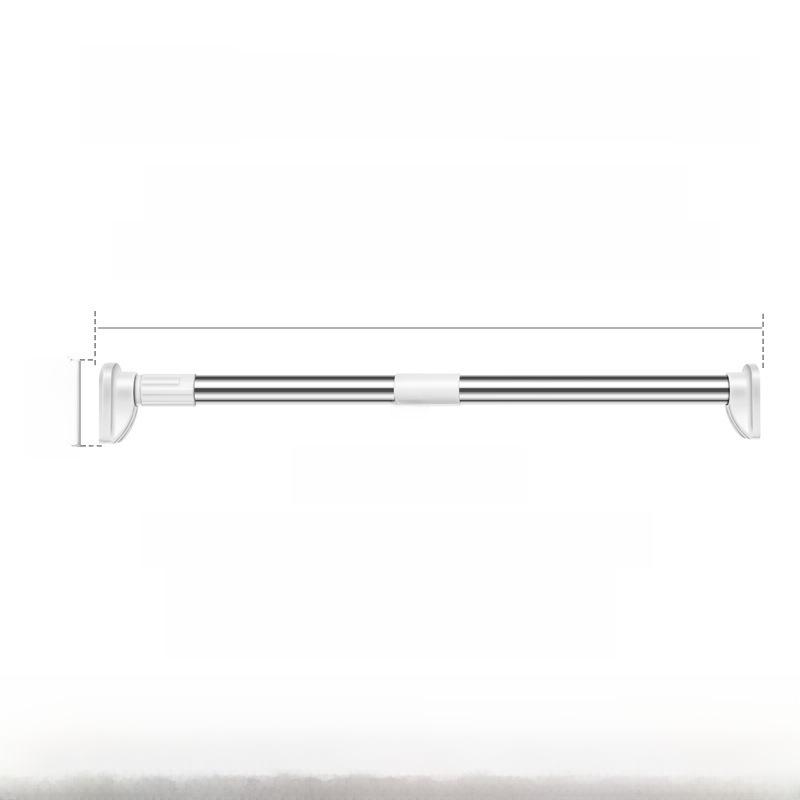 Телескопическая штанга из нержавеющей стали для сушки одежды и штора, без сверления, для ванной комнаты и гардероба