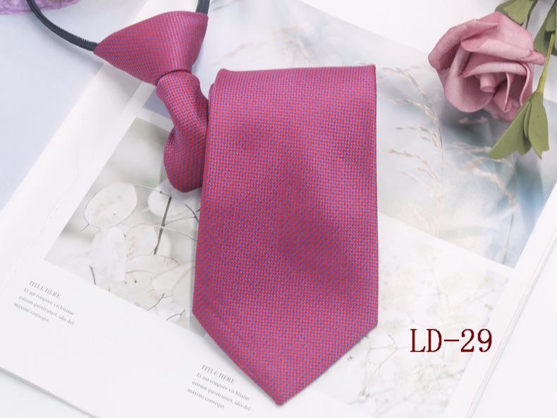 Мужской деловой галстук-молния, 8 см, в красную и черную полоску