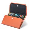 Asvine Fountain Pen Case 12 Grid Pen Storage Bag Genuine Leather Minimalist Waterproof Dustproof Case Stationery Protection Bag