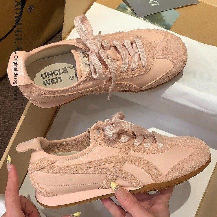 Retro Forrest Gump training shoes women's new spring soft-soled leisure sports students flat-soled versatile white shoes