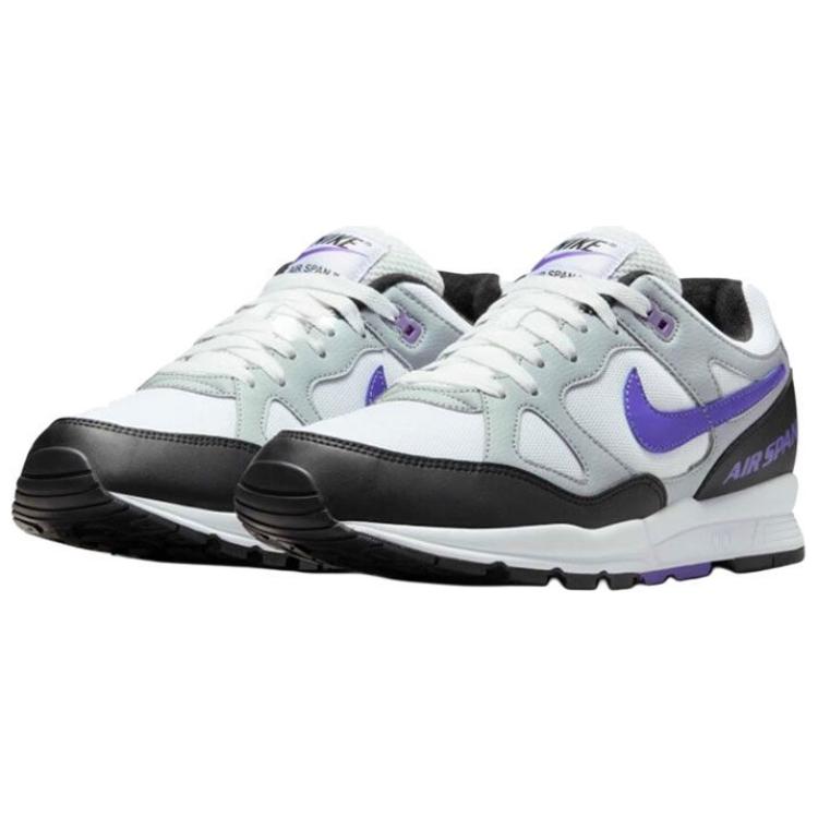 Nike Air Span 2 Нескользящие износостойкие Низкие Повседневные Туфли Мужские Черный Белый Фиолетовый AH8047-013