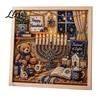 Traditional Ritual Art DIY Hanukkah Pearl Kit, 3D Mosaic Bead Craft Set, Creative Mindful Activity Making Kit for Holiday Home Decor Indoor Garden