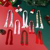Accessories Xmas Ornament Mini Christmas Caps Doll Scarf Hat Handmade Material Knitted Scarves
