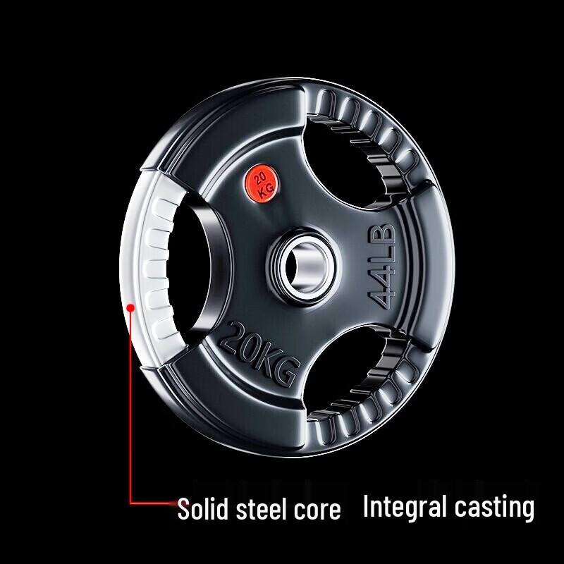 WanXun Commercial Rubber Coated Cast Iron Olympic Barbell Plate