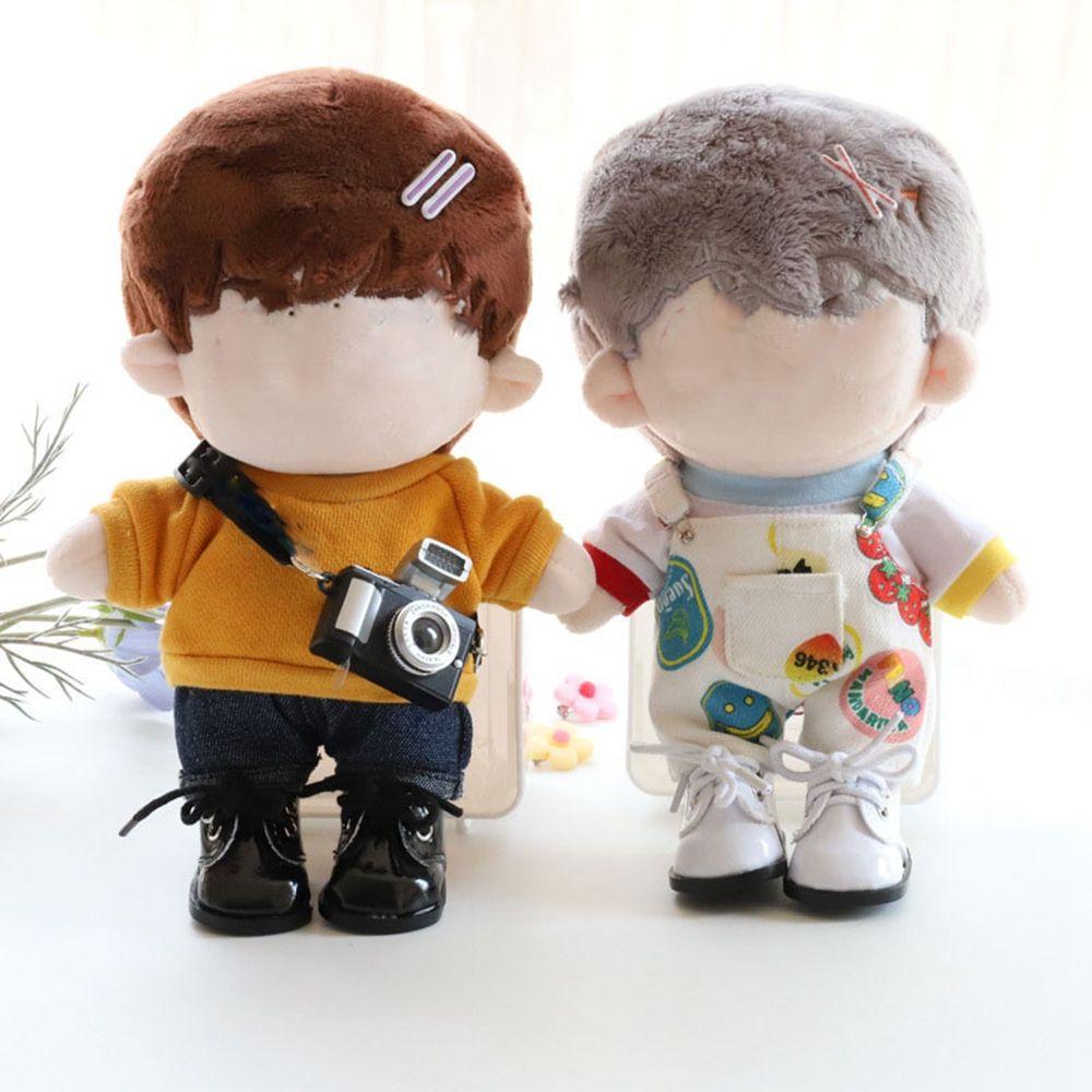 Casual Wears Overalls Fashion Cotton Pants 20cm Doll Trousers T-shirt Clothes 20cm Doll Clothes