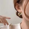 Zinc Zinc Alloy Double-layer Cross Earrings Fashion Jewelry Korean Style Ear Buckle Women Hoop Earrings