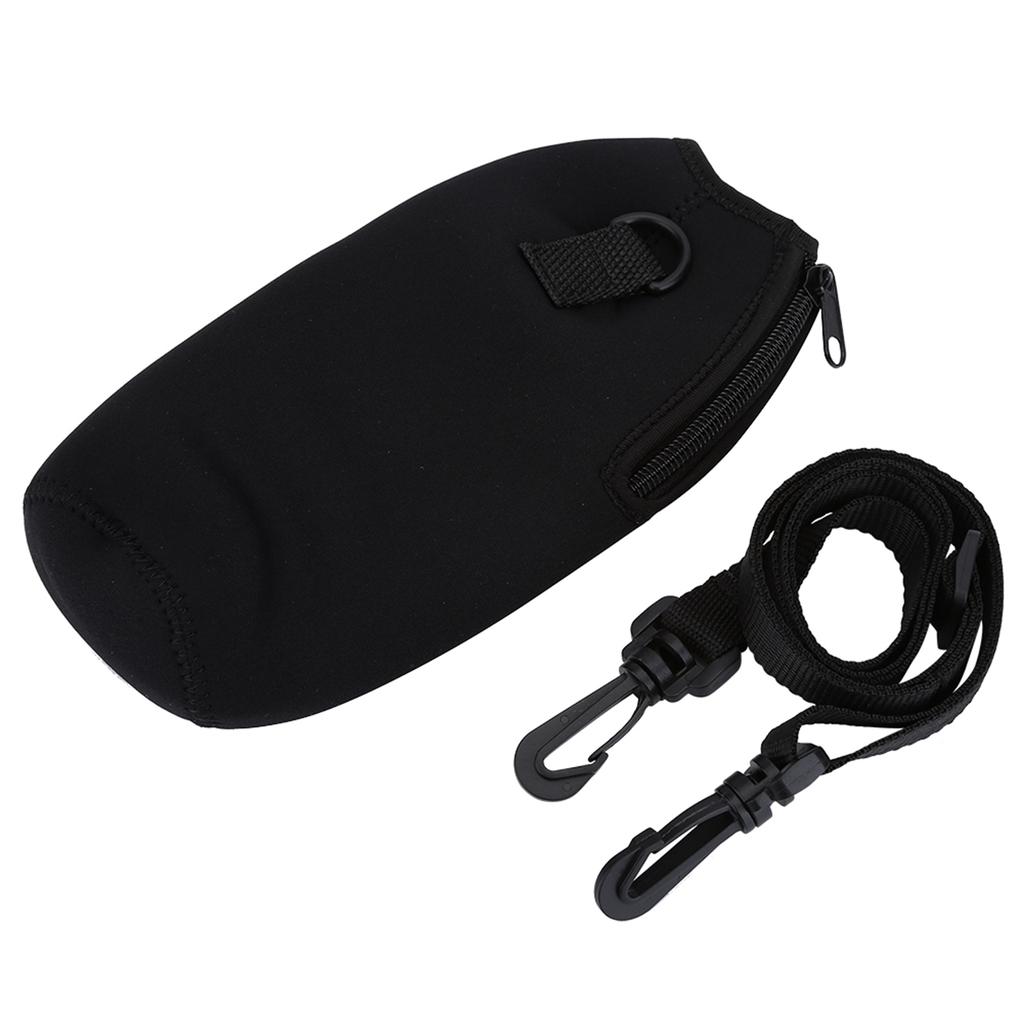 Outdoor Sports Water Bottle 1L Thermal Holder Case Cover with Strap (Black)