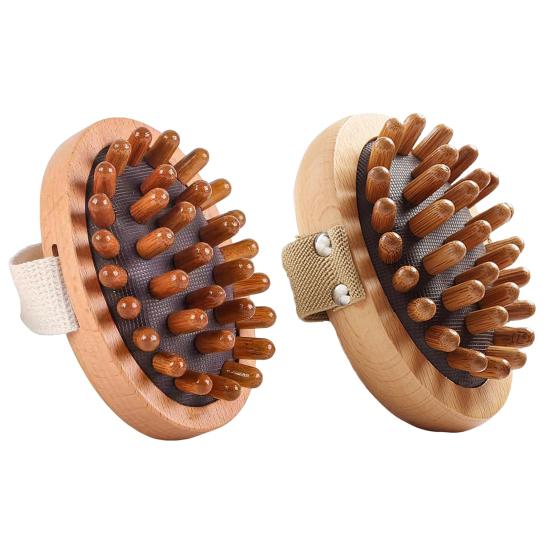 Массажная щетка Meridian Pressure Brush, деревянная терапевтическая массажная щетка для удаления жира на животе и целлюлита, натуральная деревянная щетка для тела для снятия мышечной боли