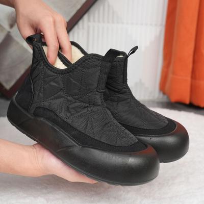 Зимние шерстяные на толстой подошве с увеличением роста с высоким голенищем удобные и легкие повседневные женские ботинки на меху и с утолщенной подкладкой холодостойкие хлопковые ботинки