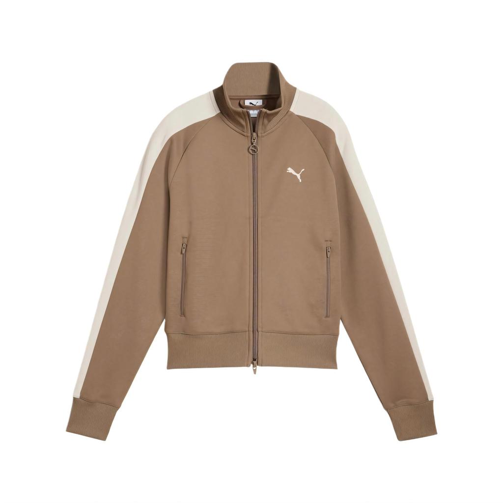 Puma Color Block Comfortable Casual Long Sleeve Jacket Women Jackets Brown 631965-93