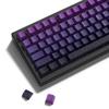 Womier 133-Key Double-Shot Contour 4.0 PBT Light-Transmitting Keycaps with Side Carving and Cherry Profile for Mechanical Keyboards and PCs (Purple)