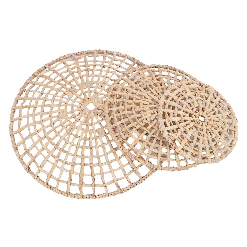 Wall Basket Decor 50cm 35cm 25cm Diameter 3D Design Handmade Round Rattan Woven Wall Ornament for