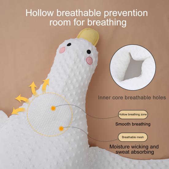 Подушка для младенцев с ремешком безопасности, в форме гуся, для сна, помощник во сне, предотвращает рвоту молоком, поддержка для рук, успокаивающие игрушки для сна, выемка для шеи