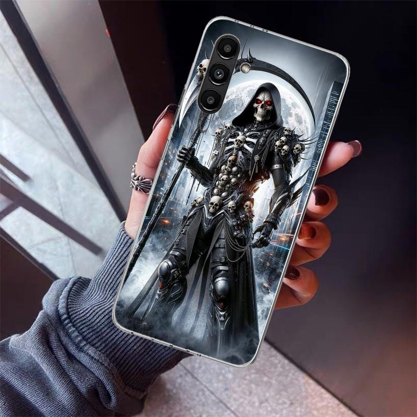 Death Grim Reaper Skull Scythe Phone Case For Samsung Galaxy A17 A57 A37 A16 A26 A36 A56 A15 A25 A35 A55 A14 A13 A54 A53 A34 A24