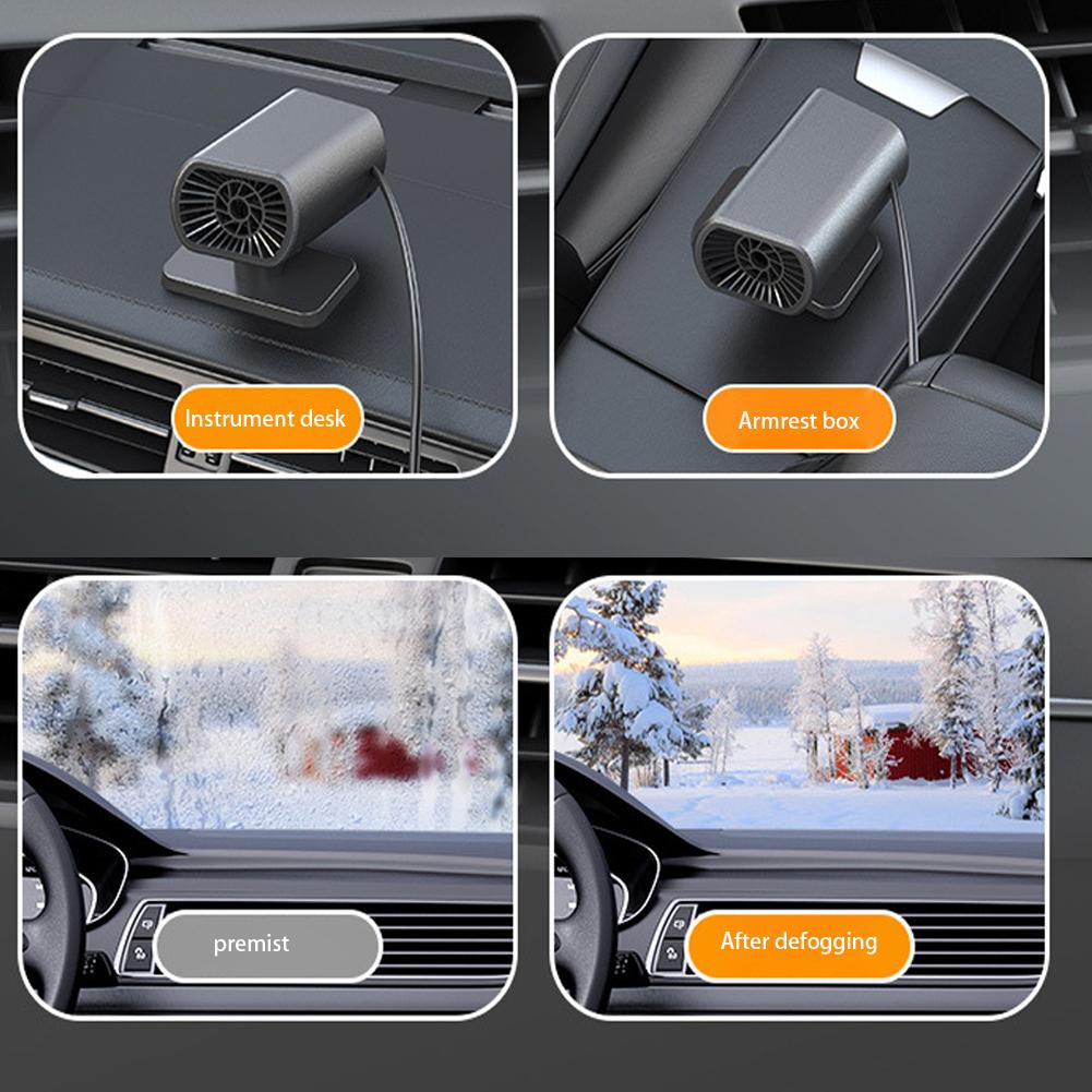 12V Car Heater Fan Defogger 150W Adjustable Frost Snow Mist Removal Window Windshield Defroster Defogging Demister Car Accessory