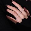 Chic Minimalist Silver Color Shiny Rings For Women Adjustable Ring Personality Fine Jewelry Wedding Party Gift
