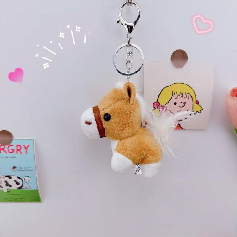 1 шт. Мягкий кулон-кукла «Милый пони» Талисман года Красочный маленький конь Брелок Плюшевые игрушки Великолепный праздничный декор