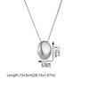 Large Oval Long Sweater Chain Metal Smooth Glossy Droplet Pendant  Autumn Winter
