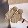 Модные женские летние туфли с круглым носком, из сетки, с перфорацией, дышащие, нескользящие, износостойкие, на плоской подошве, новые, баотоу, прохладные шлепанцы