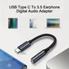 Адаптер USB Type C на 3,5 мм Aux Кабель-переходник Type-C 3 5 разъем Аудиокабель Кабель для наушников Конвертер Для телефона Кабель адаптера цифрового аудио
