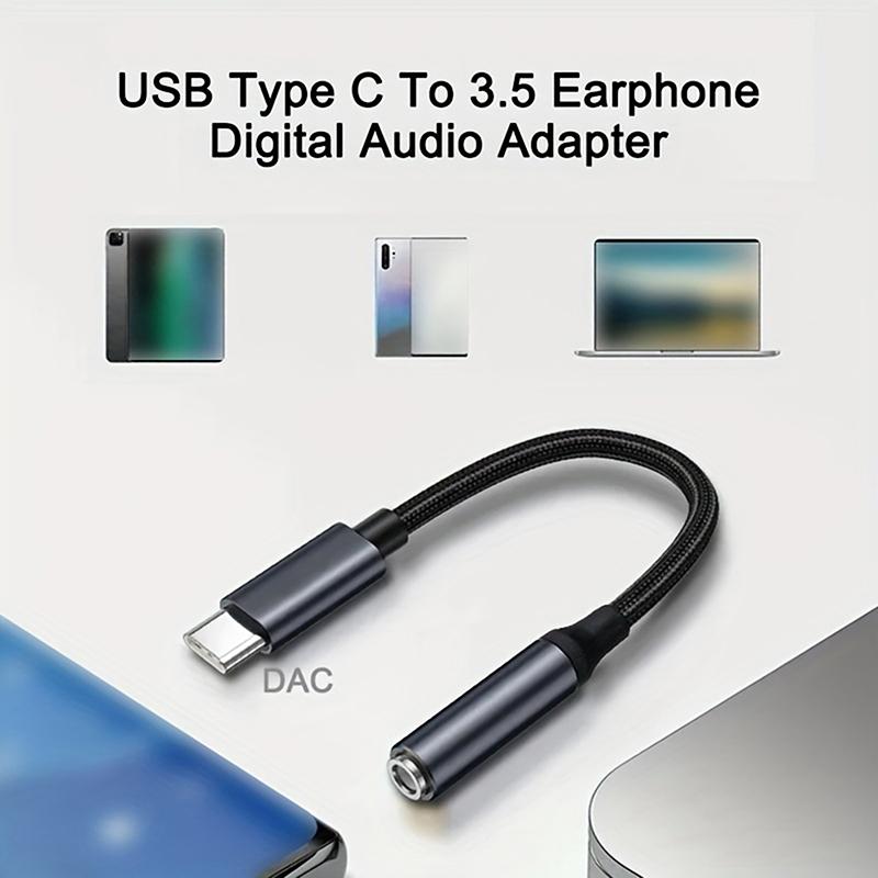 Адаптер USB Type C на 3,5 мм Aux Кабель-переходник Type-C 3 5 разъем Аудиокабель Кабель для наушников Конвертер Для телефона Кабель адаптера цифрового аудио