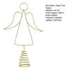 Lighted Wire Angel Christmas Tree Topper Pre-Lit Metal Wire Small Angel Treetop Ornament with Light for Xmas Tree Holiday Home Decor