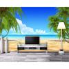 Вид на море Кокосовая пальма 3d Обои Природный пейзаж Фреска Спальня Гостиная Обои Фреска