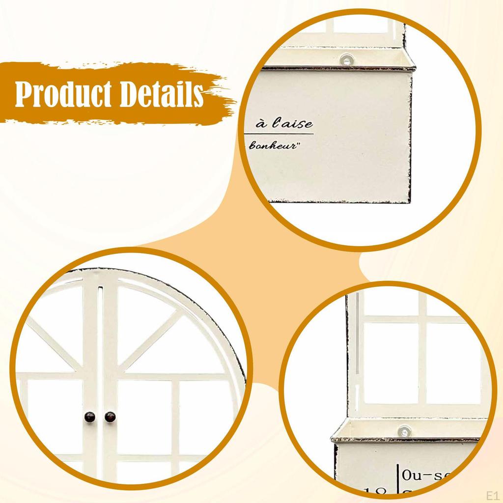 Wall Mount Planter Garden Decor Rustic Practical Metal Ornament Sturdy Plant Pot Hanging Flower