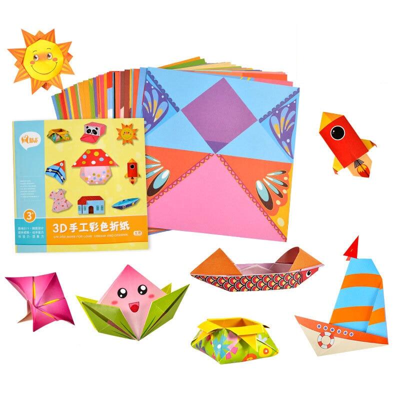 54Pages 3D Cartoon Animal Origami Kids Educational Toys DIY Paper Art Baby Early Learning Toys Gifts