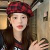 Японский клетчатый берет шляпа JK ретро шляпа художника винтажный Y2k берет шляпа девушки