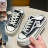 Fashion New Canvas Shoes Women Casual Designer Vulcanize Shoes Half Slippers Soft Loafers Platform Height Increasing Platform Slippers