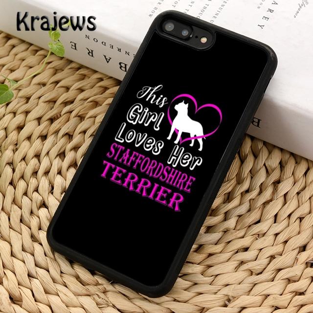 Чехол для телефона Krajews American Staffordshire Terrier для iPhone 14 5 SE 6s 7 8 plus X XR XS 11 12 13 pro max Samsung S21 S22 ultra