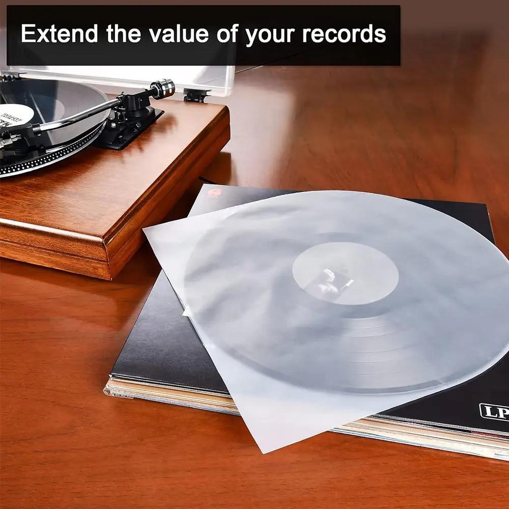 25/50PCS Vinyl Record Sleeve Sleeve, Suitable for 5-12 Inch Vinyl Record Sleeve Sleeve,Anti-static Round Bottom Vinyl Sleeve,bag