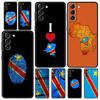 Чехол для телефона с флагом Конго для Samsung Galaxy S24 S23 Ultra S22 S21 S20 FE 5G S10 S10E S9 Plus S8 Мягкий силиконовый черный чехол-бампер