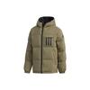 Adidas Reversible Down Jacket With Solid Logo Print Men Outerwear Khaki-Brown EH4009