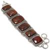 Red Jasper Gemstone Handmade Ethnic 925 Silver Bracelet 7-8" JCB360-9