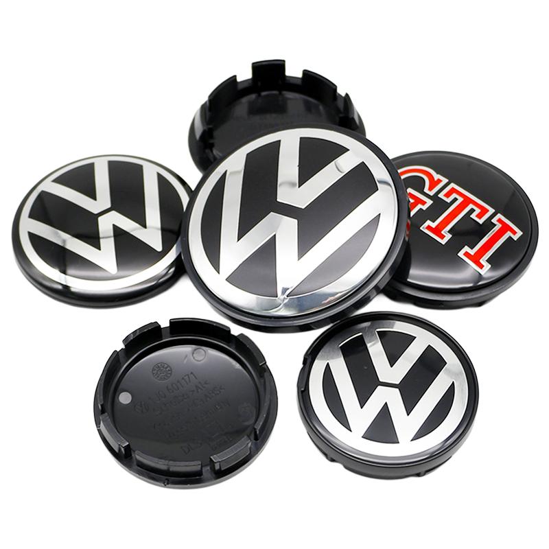 4pcs VW Wheel Center Hub Caps 56mm 65mm 66m 70mm 76mm wheel cover For VW Touran Golf 4 5 6 7 Polo Passat B5 B6 B7 CC accessories EC1