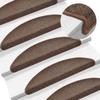 VidaXL Stair Treads 15 Pieces 56 X 17 X 3 Cm Coffee Brown Semicircular 133880