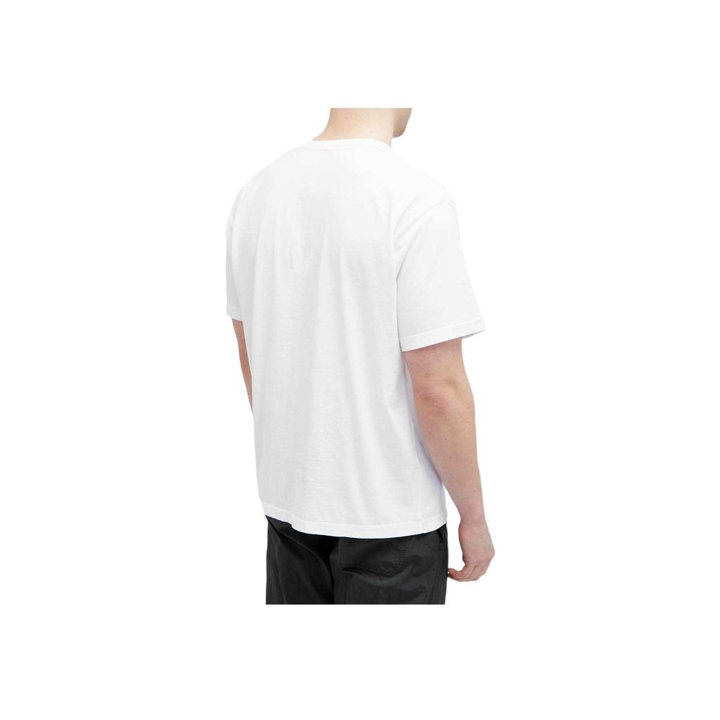 STONE ISLAND Однотонная футболка с принтом, круглый вырез, короткий рукав, мужской топ, белый 80152RC88-V0001