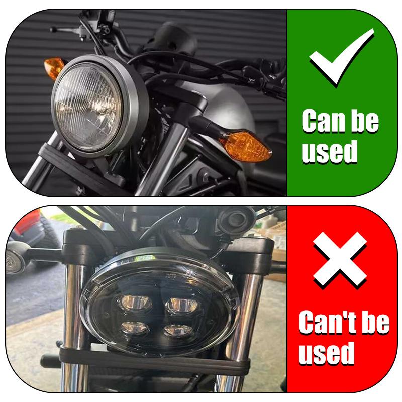 Черный обтекатель фар для мотоцикла Honda Rebel - CMX 300 500