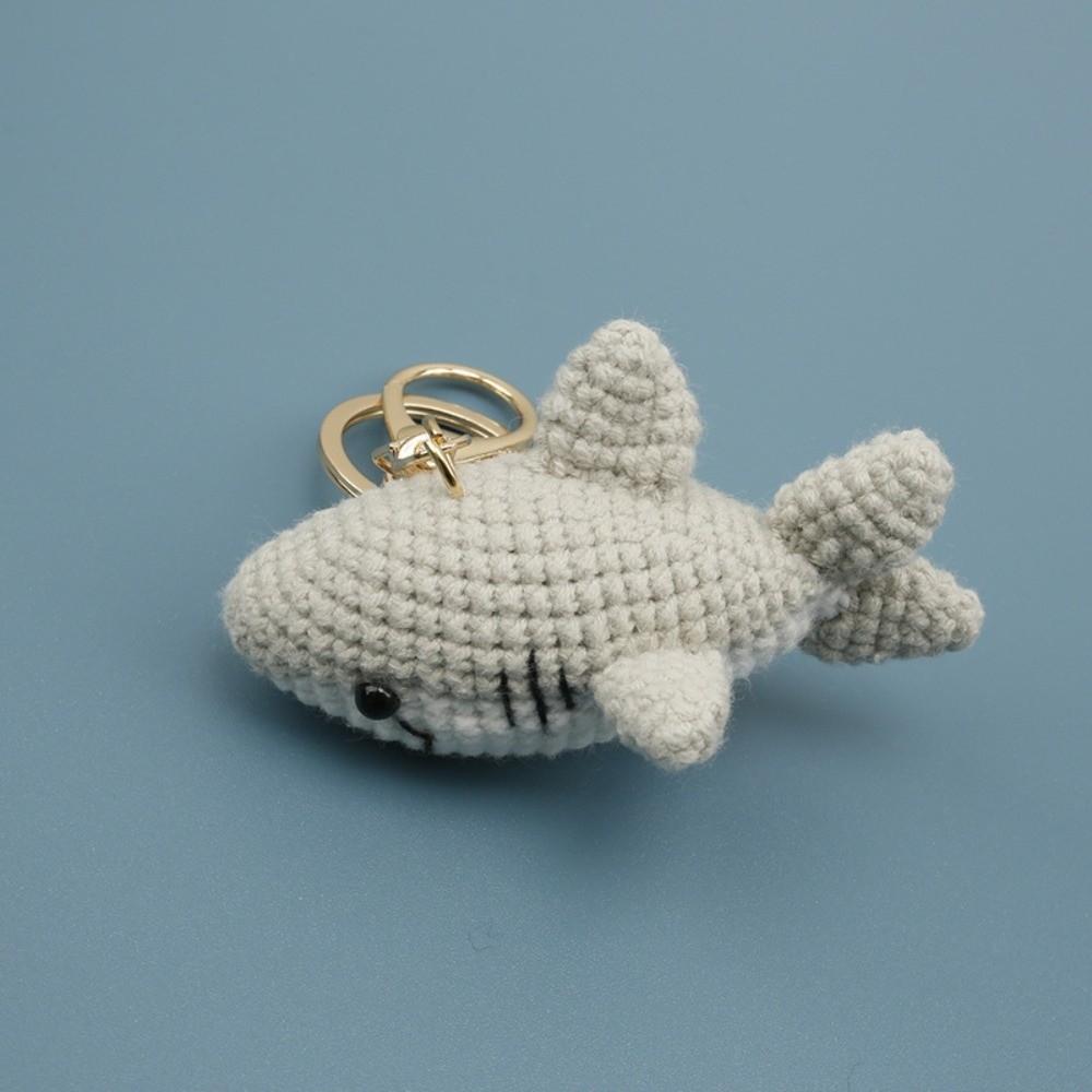 Ocean Series Marine Life Crochet Keychain Woven Knitting Bag Charms Hanging Decoration