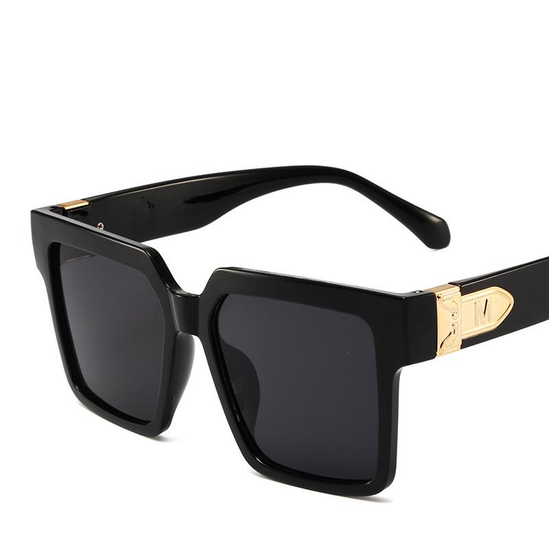 Ins яркие цвета, трендовые солнцезащитные очки в стиле хип-хоп, модные простые удобные сетчатые красные солнцезащитные очки в стиле ретро, ​​квадратные очки в большой оправе