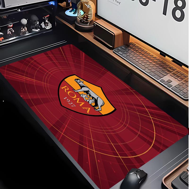 AS Roma Football Pattern Mouse Pad Non?Slip Rubber Base Gaming Mousepad For Desk Office Home
