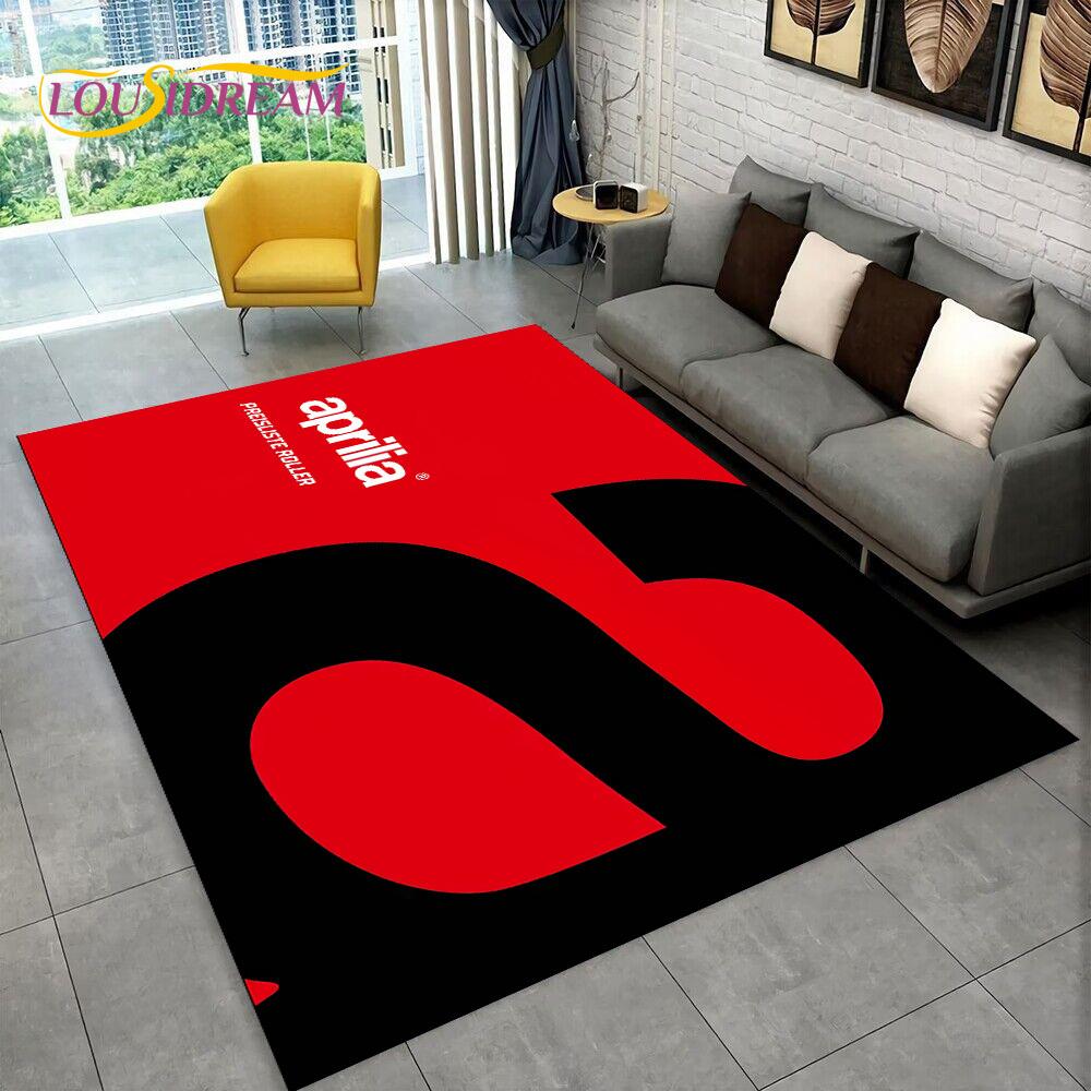 HD Ковер с логотипом мотоцикла Aprilia Racing для дома, гостиной, спальни, дивана, придверный коврик, декор, детский ковер, нескользящий коврик для пола 3D